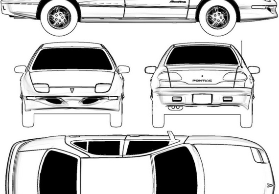 Pontiac Sunfire (1997) (Pontiac Sanfaer (1997)) - drawings (drawings) of the car